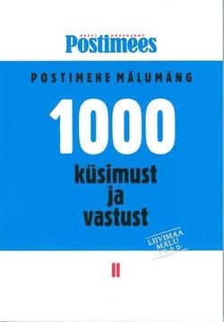 1000 küsimust ja vastust 2 Postimehe mälumäng kaanepilt – front cover