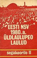 Eesti NSV 1980. a üldlaulupeo laulud segakoorile II kaanepilt – front cover
