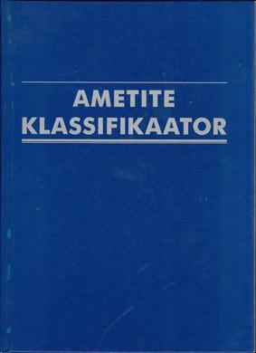 Ametite klassifikaator kaanepilt – front cover