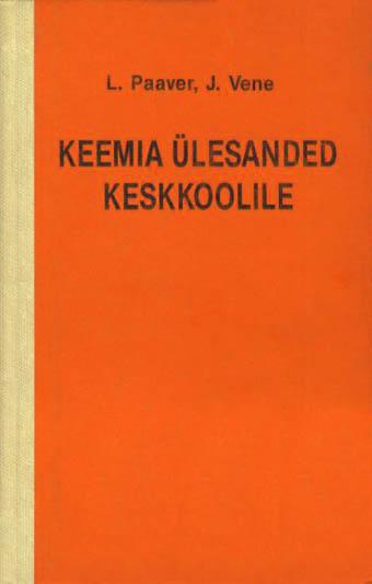 Keemia ülesanded keskkoolile kaanepilt – front cover