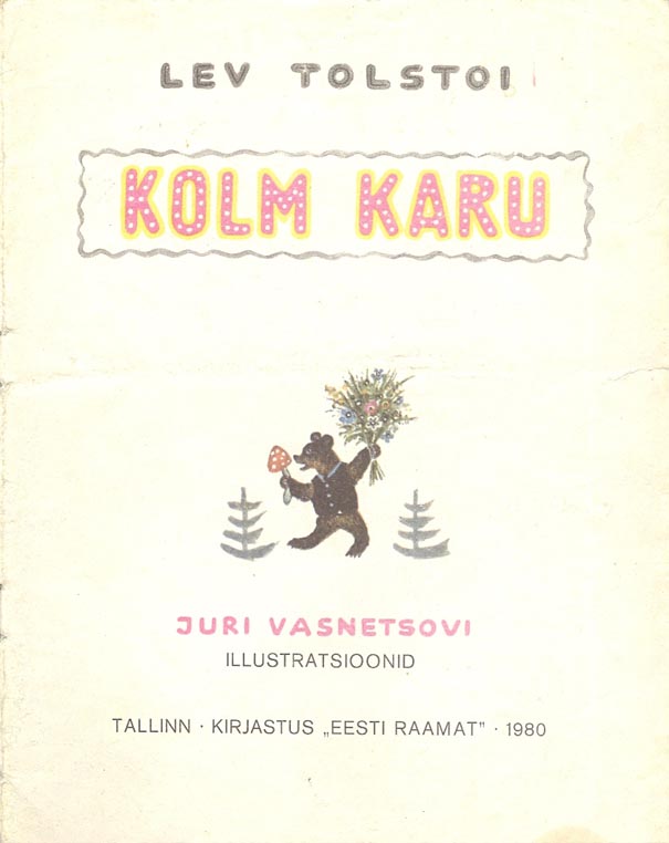 Kolm karu kaanepilt – front cover