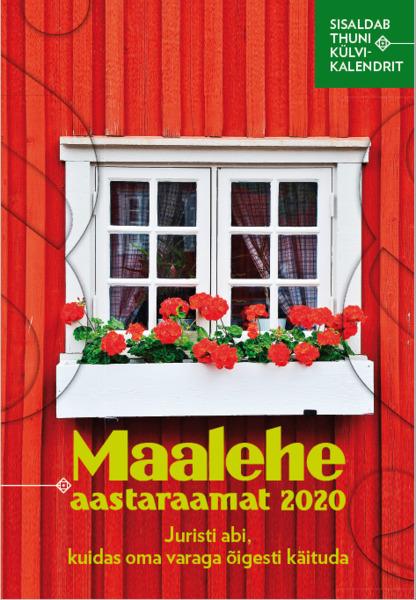 Maalehe aastaraamat 2020 Sisaldab Thuni külvikalendrit kaanepilt – front cover