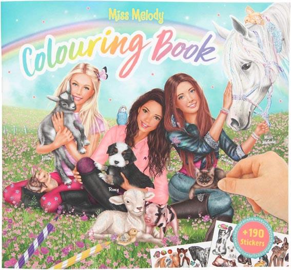 Miss Melody Colouring Book + 190 stickers kaanepilt – front cover