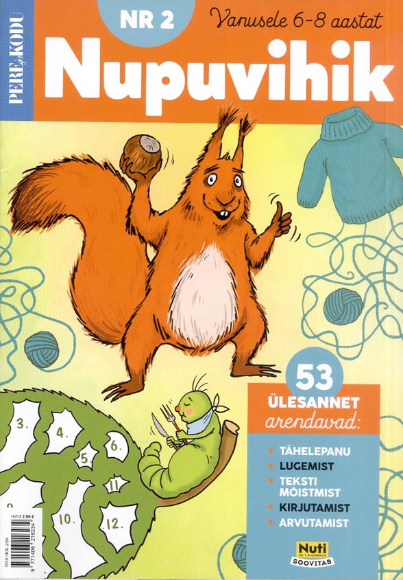 Pere ja Kodu nupuvihik nr 2 Vanusele 6–8 aastat kaanepilt – front cover