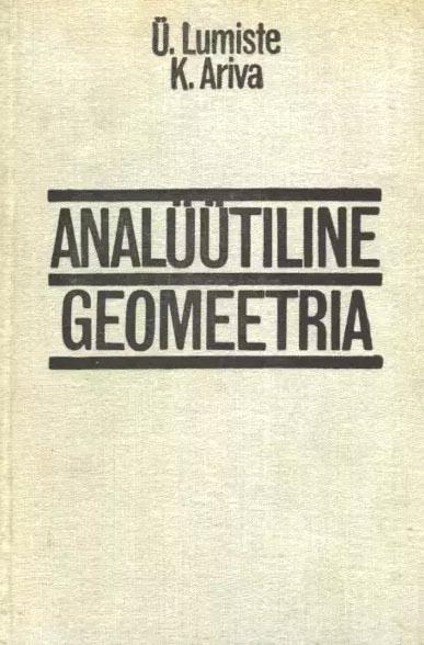 Analüütiline geomeetria kaanepilt – front cover