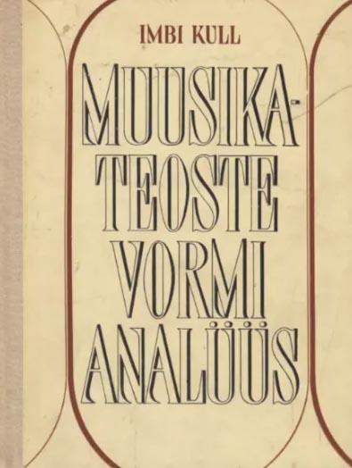 Muusikateoste vormi analüüs kaanepilt – front cover