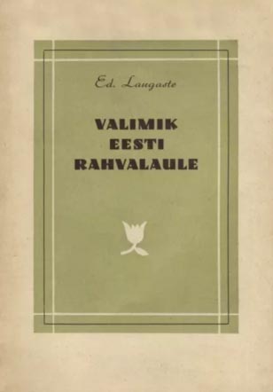 Valimik Eesti rahvalaule kaanepilt – front cover