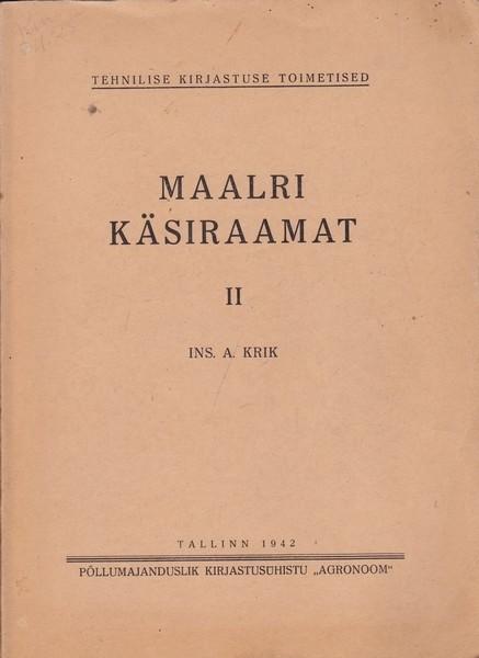 Maalri käsiraamat II kaanepilt – front cover