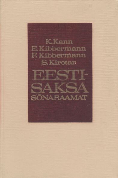 Eesti-Saksa sõnaraamat kaanepilt – front cover