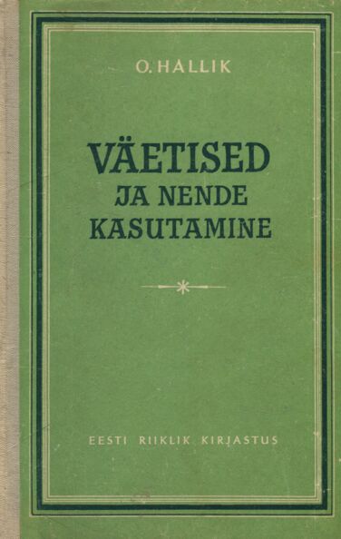 Väetised ja nende kasutamine kaanepilt – front cover
