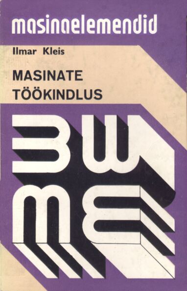 Masinate töökindlus kaanepilt – front cover