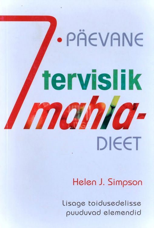 7-päevane tervislik mahladieet kaanepilt – front cover