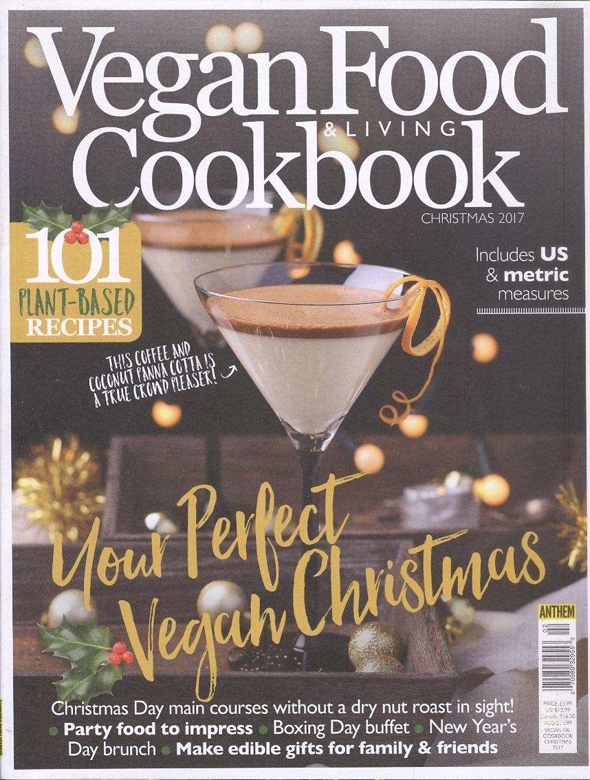 Vegan Food & Living, Christmas 2017 101 plant-based recipes kaanepilt – front cover