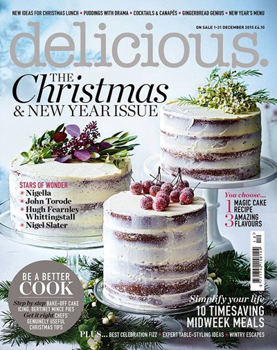 Delicious Magazine, December 2015 The Christmas and New Year Issue kaanepilt – front cover