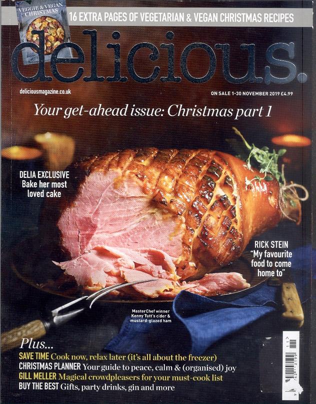 Delicious Magazine, November 2019 Your get-ahead issue: Christmas part 1 kaanepilt – front cover