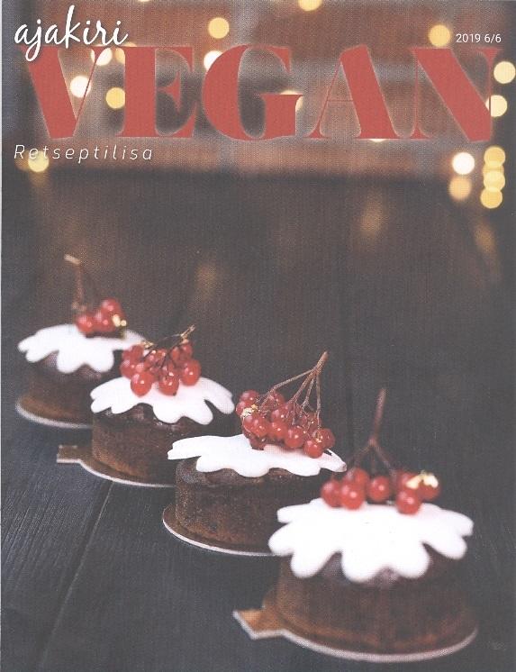 Ajakiri Vegan retseptilisa 2019 kaanepilt – front cover