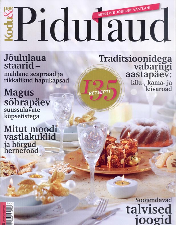 Pidulaud 2021 Retsepte jõulust vastlani kaanepilt – front cover