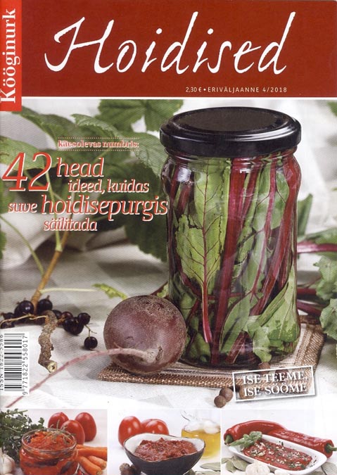 Kööginurk,aprill 2018 Hoidised kaanepilt – front cover