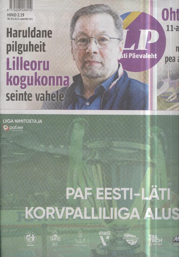 Haruldane pilguheit Lilleoru kogukonna seinte vahele, Eesti Päevaleht 22. september 2023 kaanepilt – front cover
