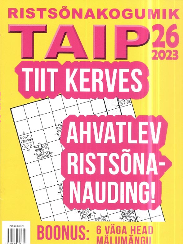 Ristsõnakogumik Taip 26 kaanepilt – front cover