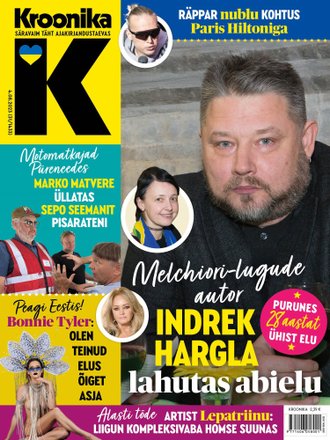 Indrek Hargla lahutas abielu, ajakiri Kroonika kaanepilt – front cover