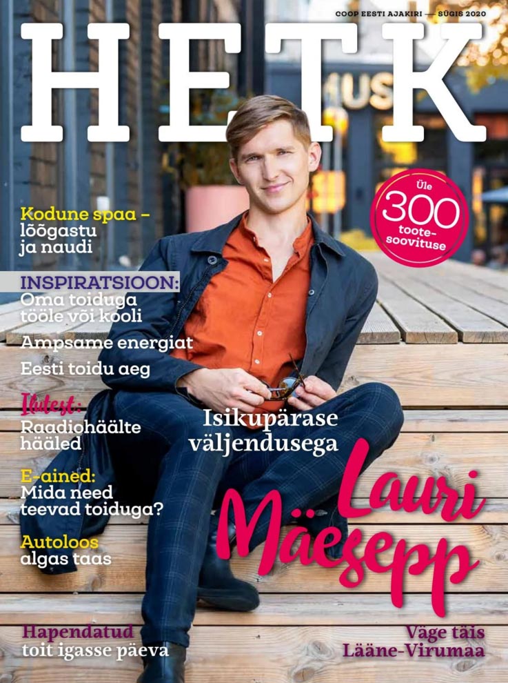 Isikupärase väljendusega Lauri Mäesepp, ajakiri Hetk, sügis 2020 kaanepilt – front cover