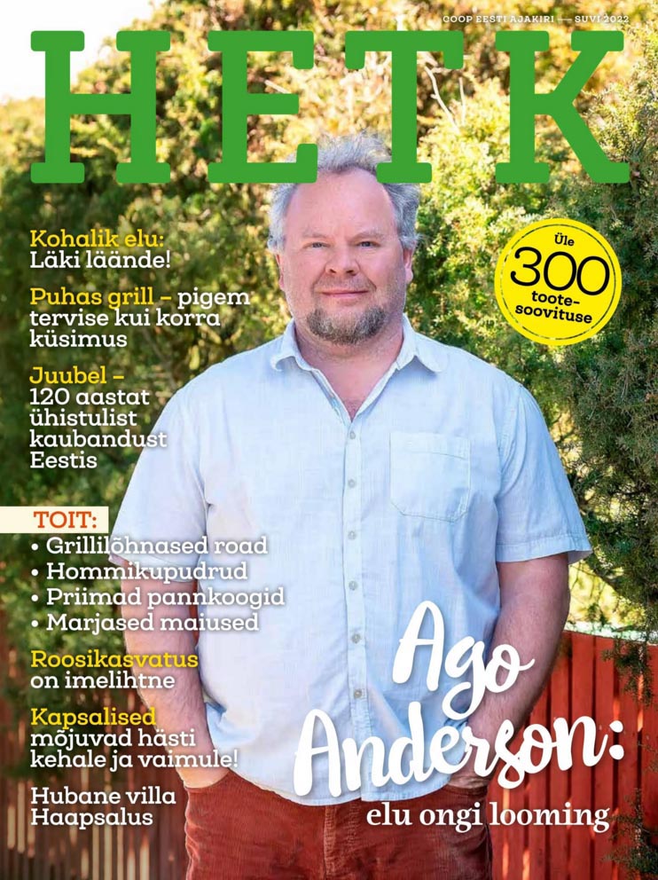 Ago Anderson: elu ongi looming, ajakiri Hetk, suvi 2022 kaanepilt – front cover