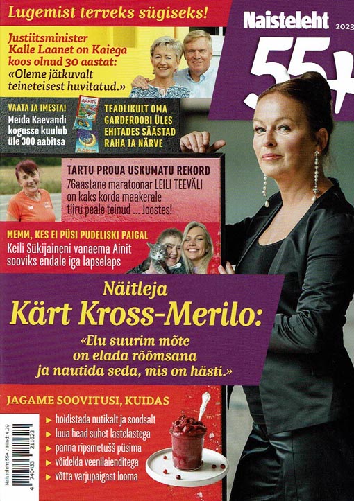 Naisteleht 55+, sügis 2023 kaanepilt – front cover