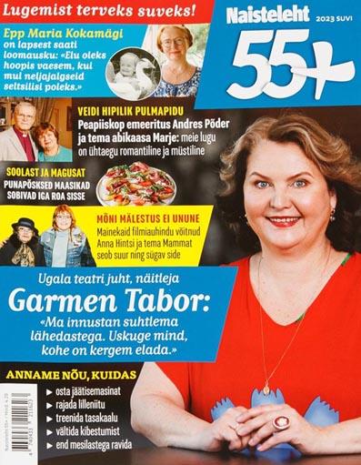 Naisteleht 55+, suvi 2023 kaanepilt – front cover