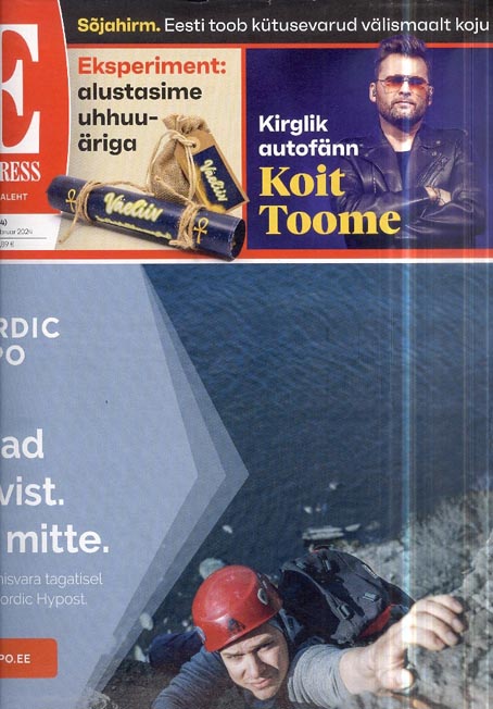 Kirglik autofänn Koit Toome, Eesti Ekspress 14. veebruar 2024 kaanepilt – front cover