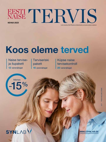 Eesti Naise Tervis, ajakiri, kevad 2023 kaanepilt – front cover