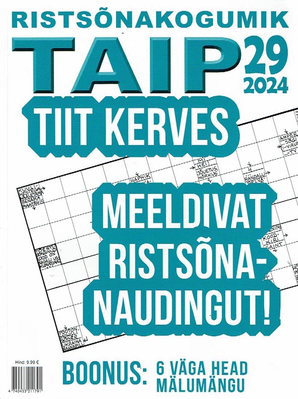 Ristsõnakogumik Taip 29 kaanepilt – front cover