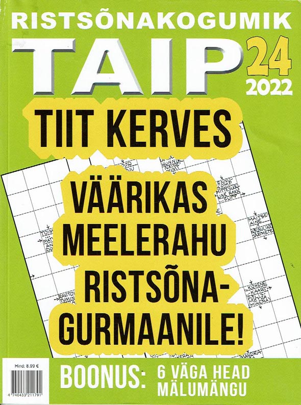 Ristsõnakogumik Taip 24 kaanepilt – front cover