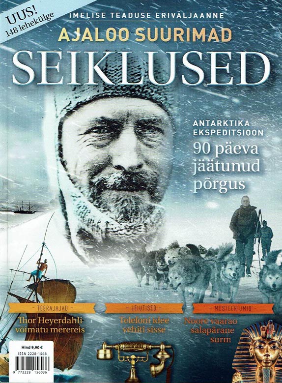 Ajaloo suurimad seiklused Ajakirja Imeline Teadus eriväljaanne kaanepilt – front cover
