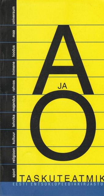 A ja O taskuteatmik kaanepilt – front cover