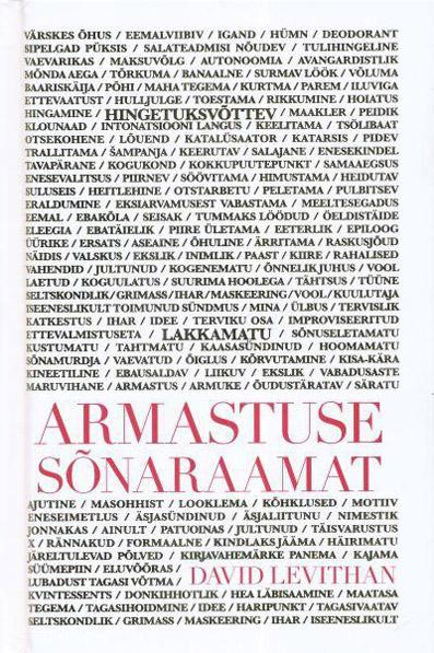 Armastuse sõnaraamat kaanepilt – front cover