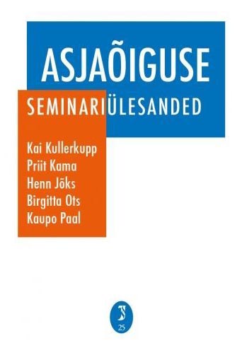 Asjaõiguse seminariülesanded kaanepilt – front cover