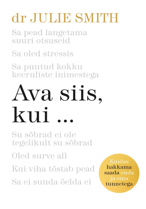 Ava siis, kui … Kuidas hakkama saada enda ja oma tunnetega kaanepilt – front cover