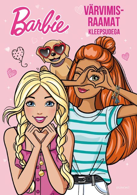 Barbie värvimisraamat kleepsudega kaanepilt – front cover