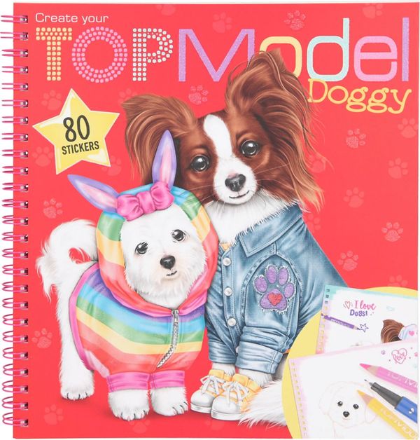 Create Your TOPModel Doggy Colouring Book kaanepilt – front cover