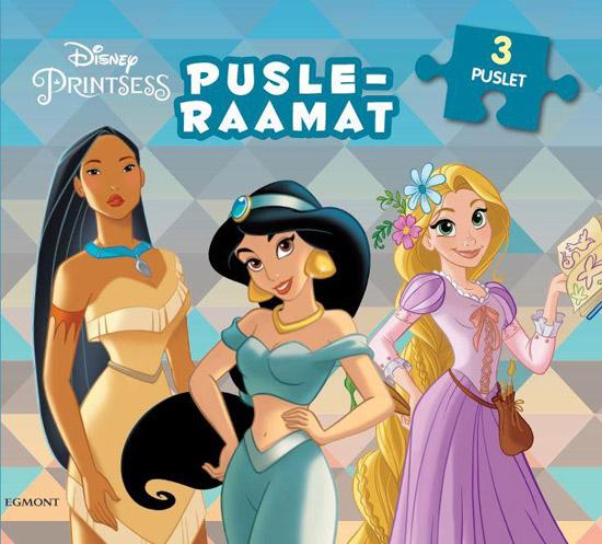 Disney printsess pusleraamat 3 puslet kaanepilt – front cover