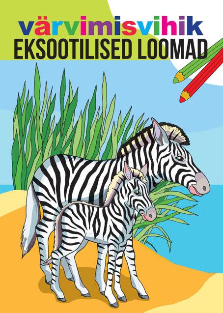 Värvimisvihik eksootilised loomad kaanepilt – front cover