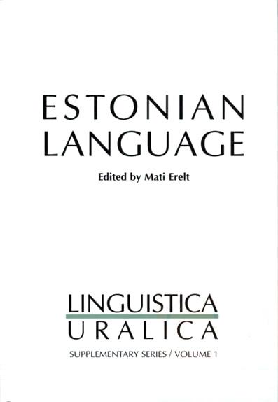 Estonian language Estonian Academy of Sciences kaanepilt – front cover