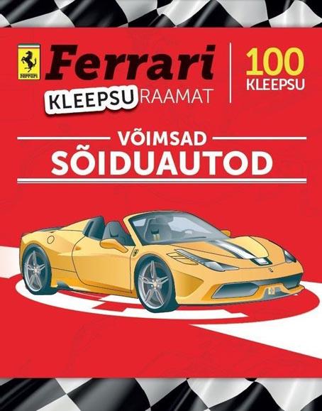 Ferrari kleepsuraamat: võimsad sõiduautod 100 kleepsu kaanepilt – front cover