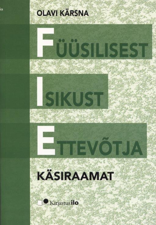 Füüsilisest isikust ettevõtja käsiraamat kaanepilt – front cover