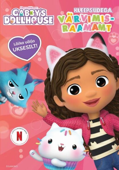 Gabby Nukumaja: värvimisraamat kleepsudega kaanepilt – front cover