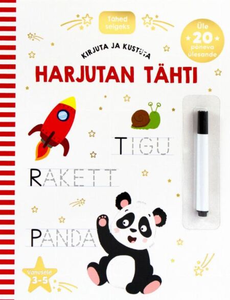 Harjutan tähti Üle 20 põneva ülesande kaanepilt – front cover