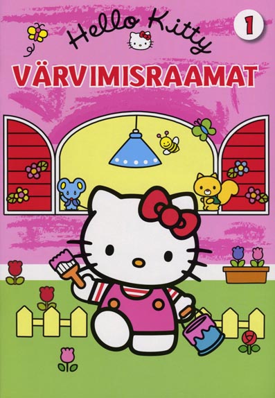 Hello Kitty värvimisraamat kaanepilt – front cover