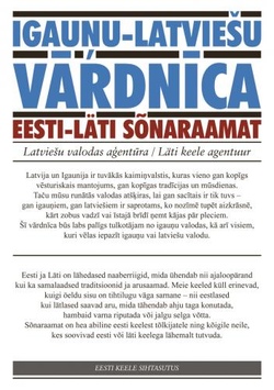 Igauņu-latviešu vārdnīca Eesti-läti sõnaraamat kaanepilt – front cover