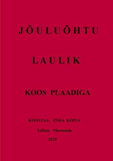 Jõuluõhtu laulik koos plaadiga kaanepilt – front cover